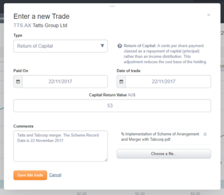 Tatts Group and Tabcorp merger - Example step 4 - 9