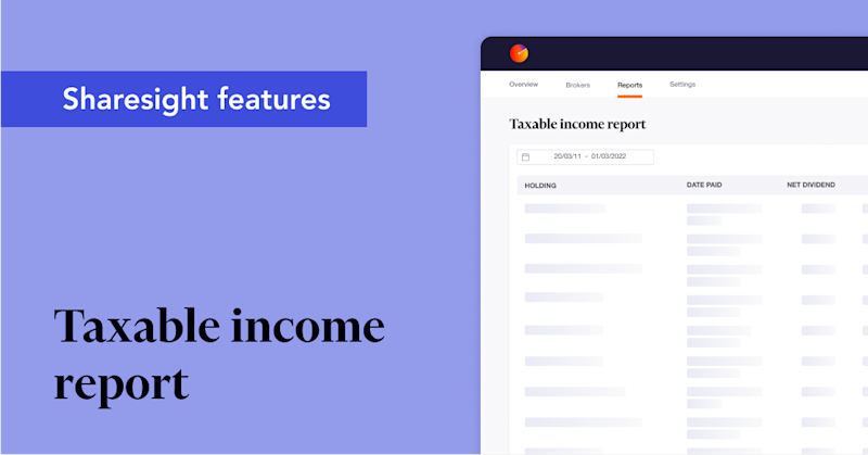 Taxable income report