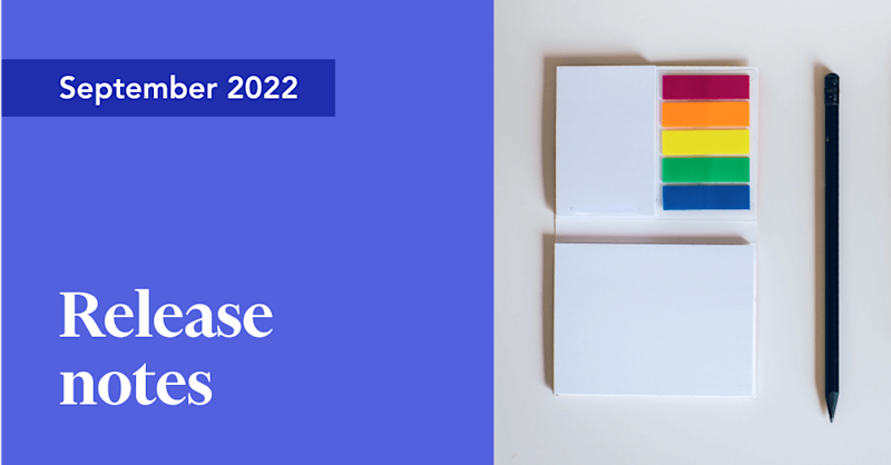 Release notes-September 2022