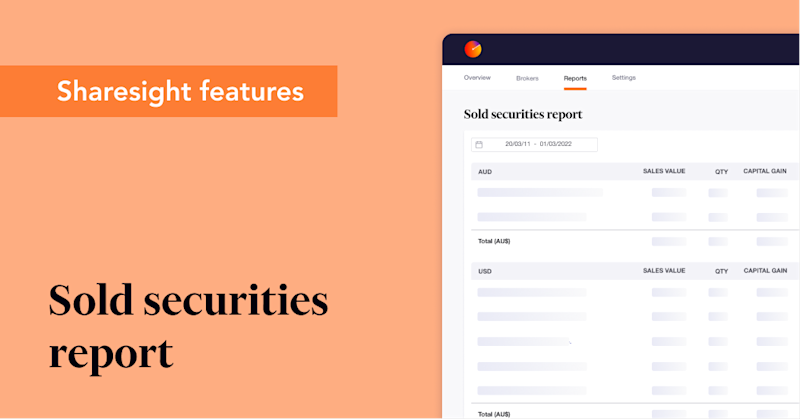 Sold securities report