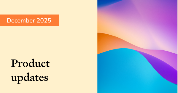 Product updates December