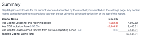 Canadian CGT Report - summary section
