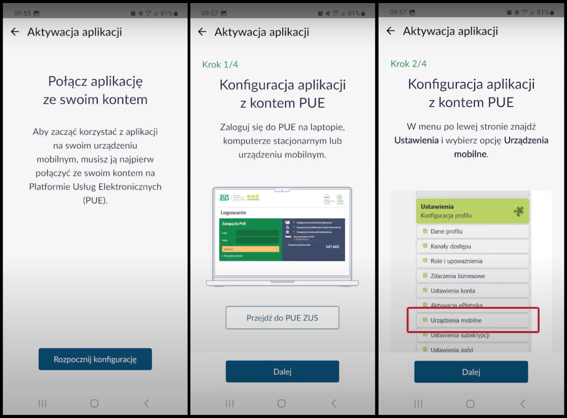 How to start using the mZUS app?