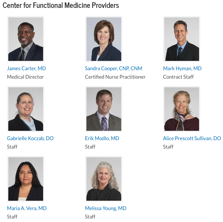 Center for Functional Medicine Providers