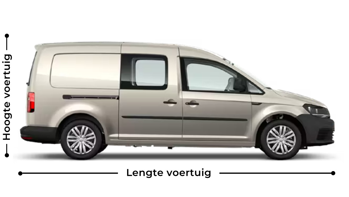 Afmetingen Volkswagen Caddy Maxi