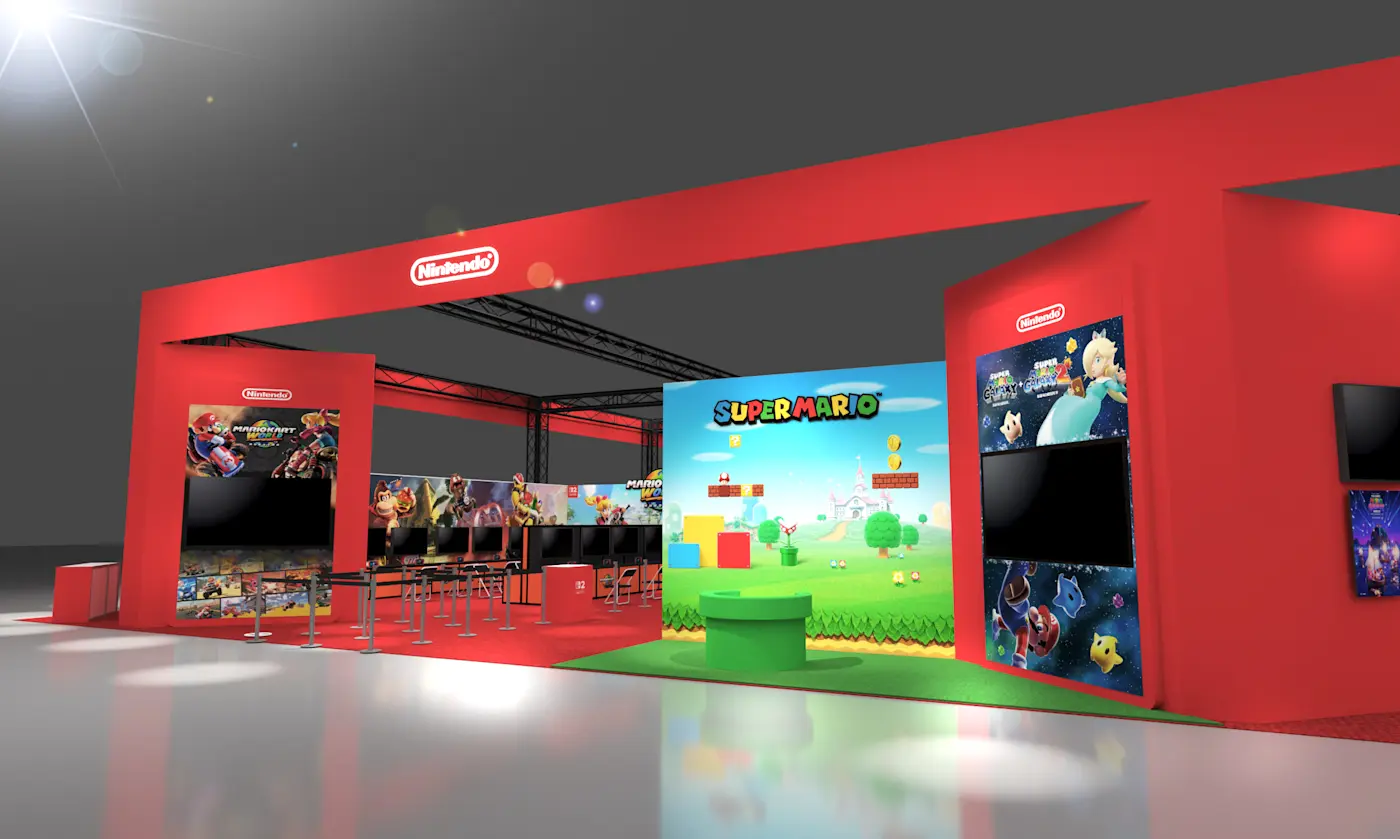 Nintendo Switch 2 試玩區模擬圖