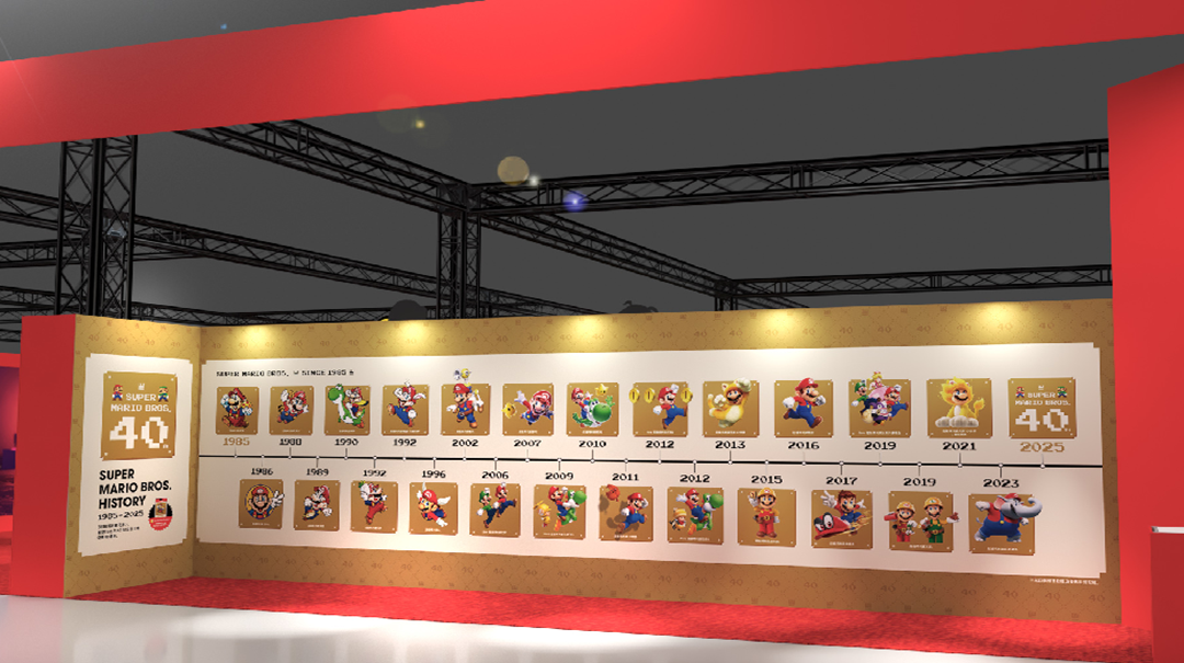 超級瑪利歐兄弟 40 週年歷史牆