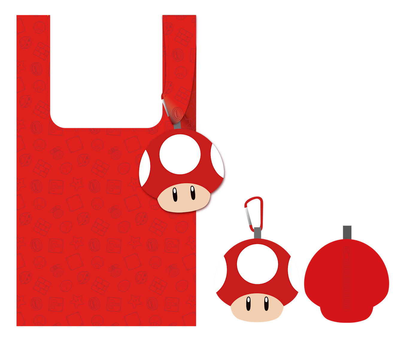 摺疊購物袋 超級蘑菇款