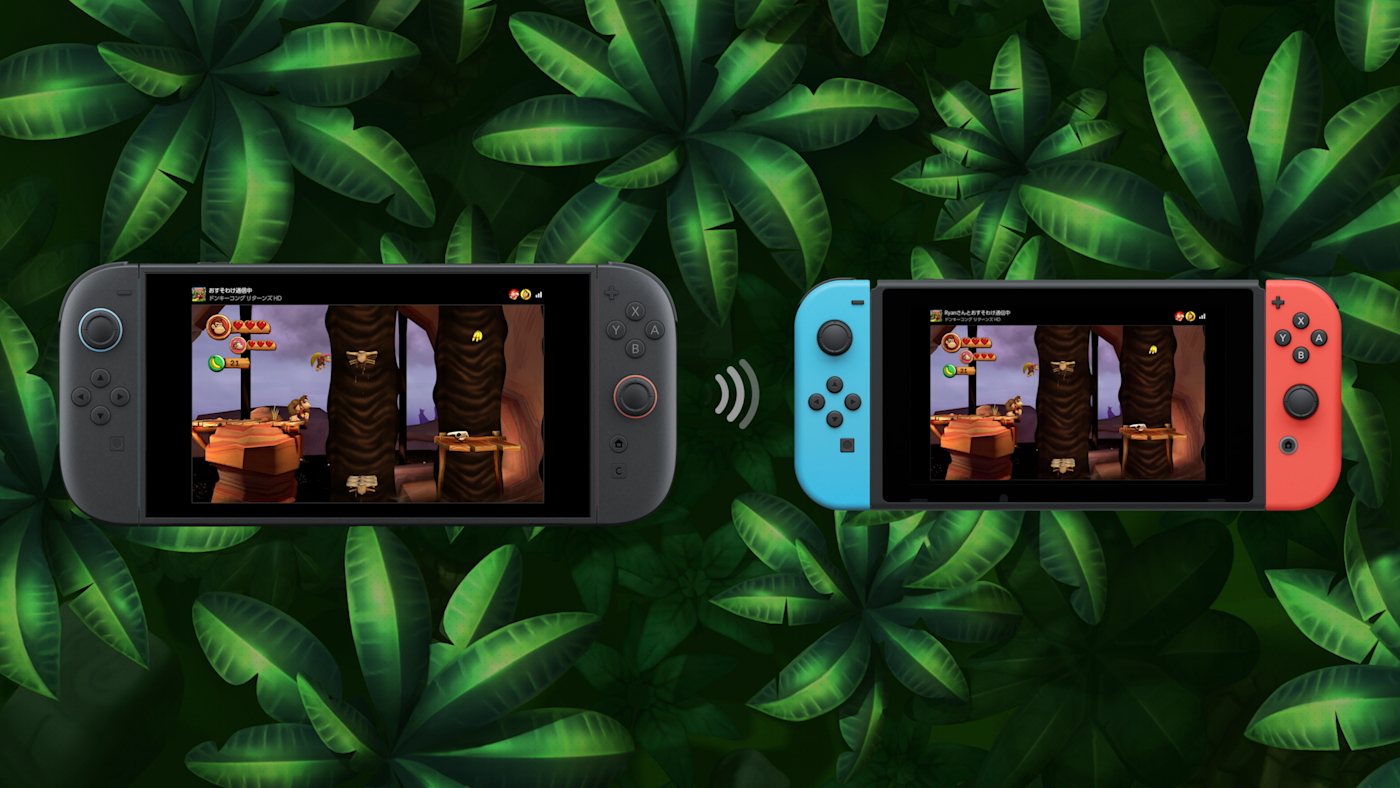 Switch 2 與 Switch 之間的鄰近主機通訊分享