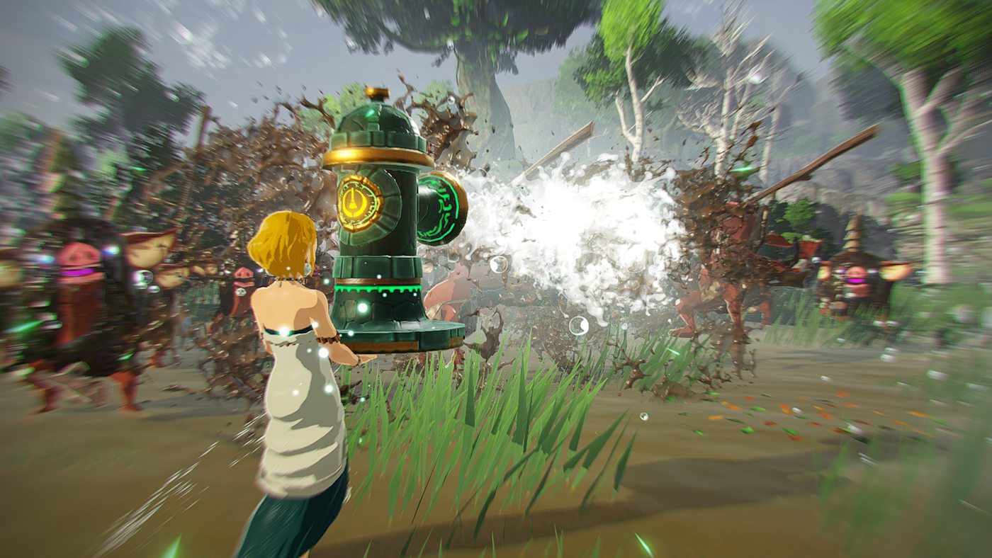 使用左納烏裝置放水栓進行攻擊