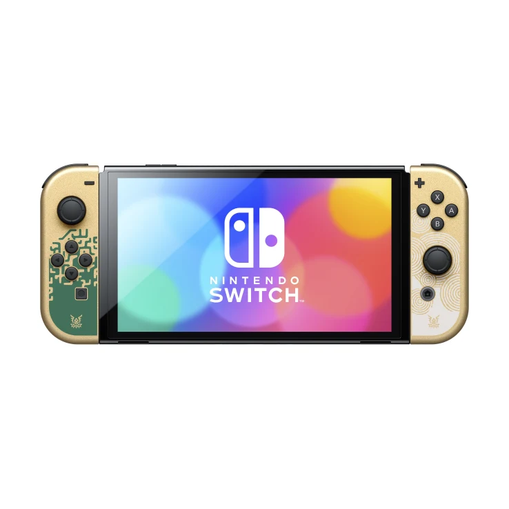 以《薩爾達傳說王國之淚》 為主題，特別設計的Nintendo Switch（OLED