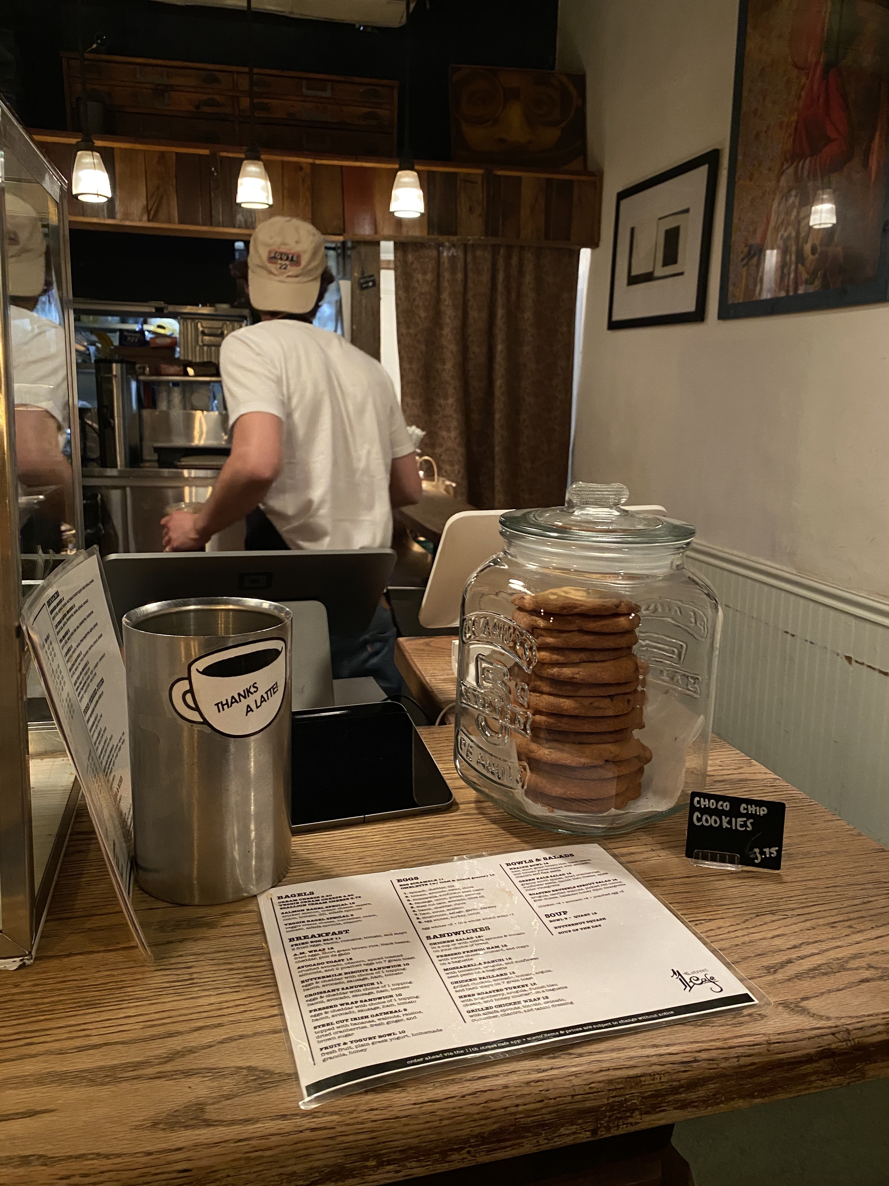 11th St. Cafe - Counter & menu