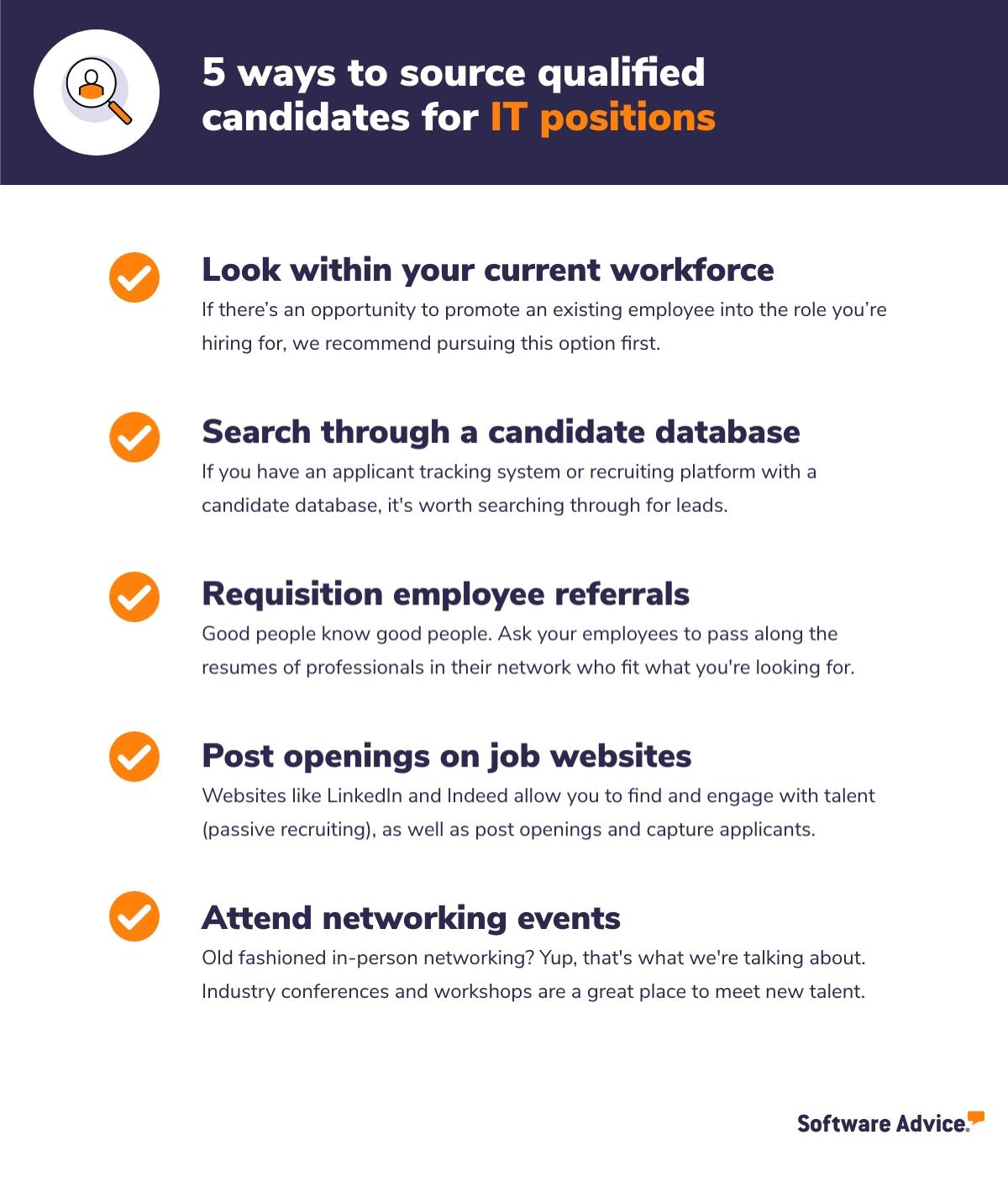 5 ways to source qualified candidates for IT positions