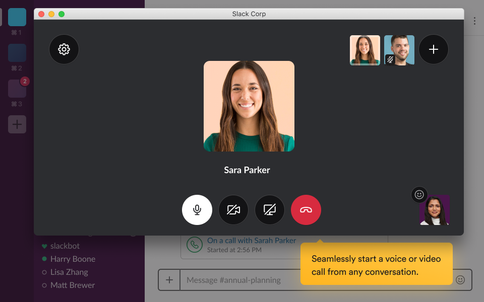 Screenshot: An example of easy, structured collaboration in Slack