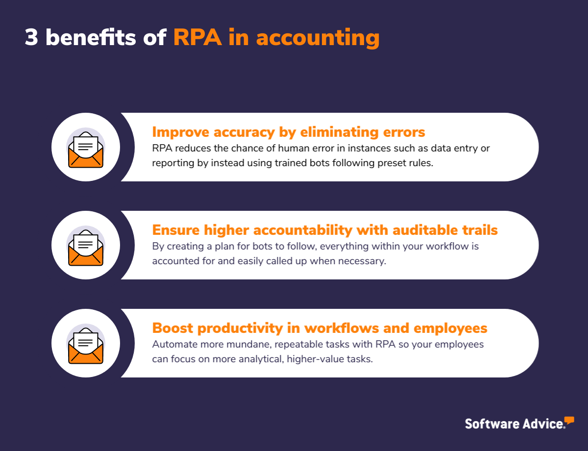 3 benefits of RPA in accounting