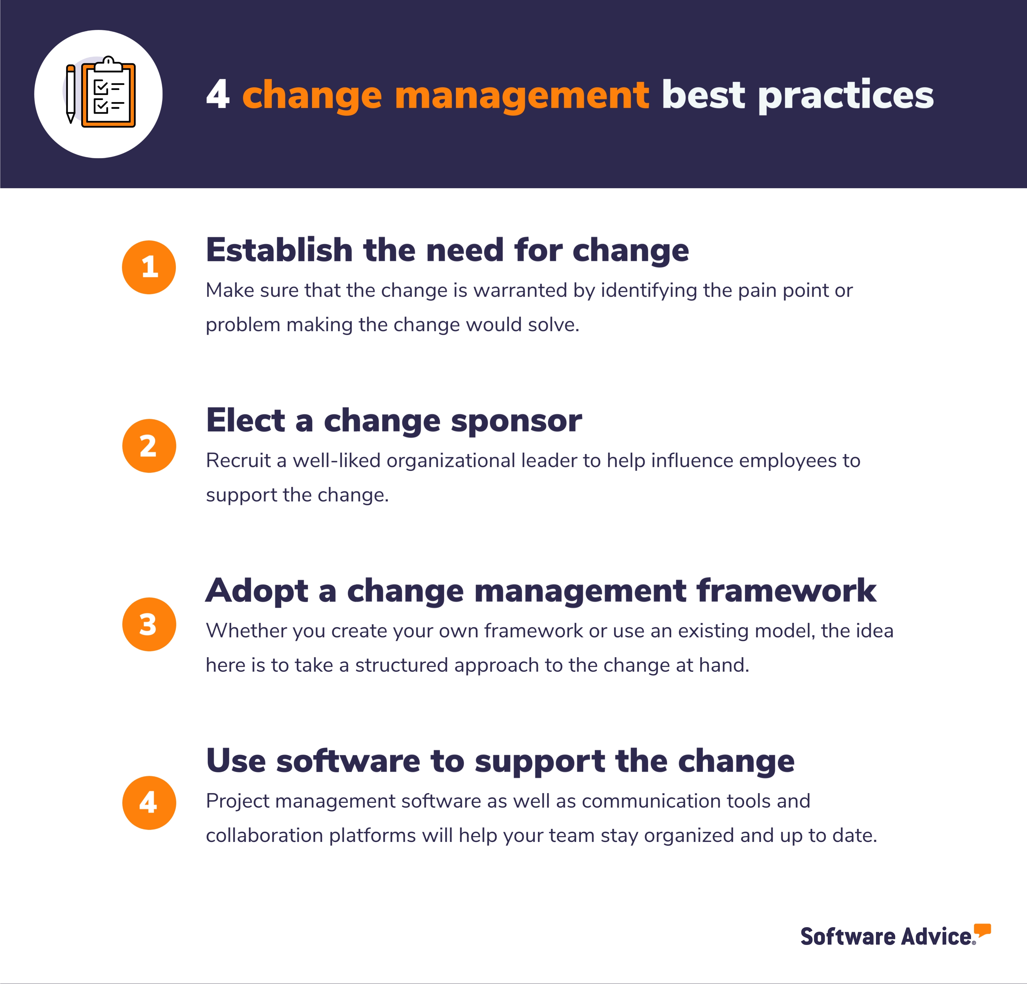 4 change management best practices