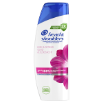 bouteille de shampooing Head & Shoulders avec texte rose