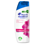 bouteille de shampooing Head & Shoulders avec texte rose