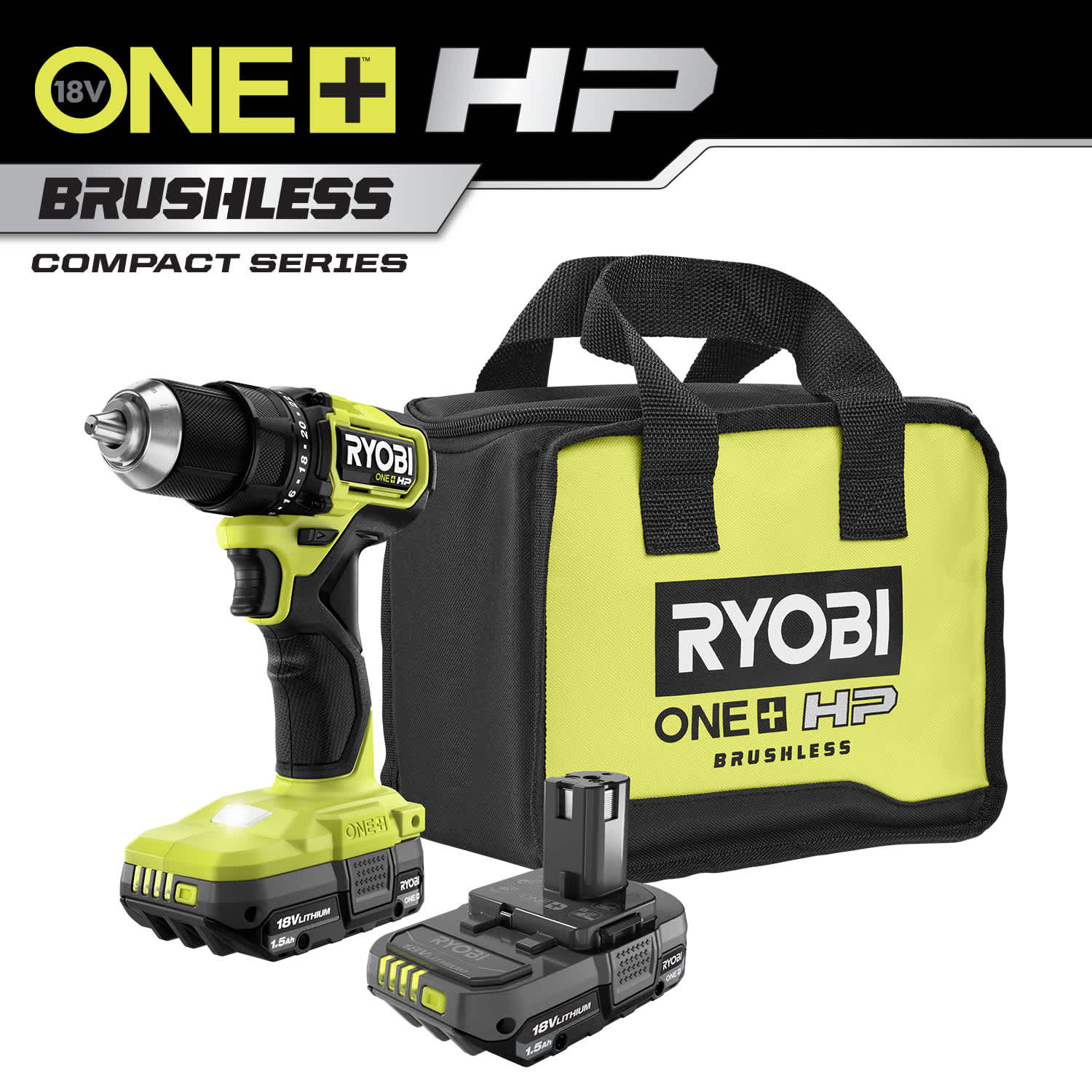Feature Image for 18V ONE+ HP Compact Brushless 1/2" Drill/Driver Kit.