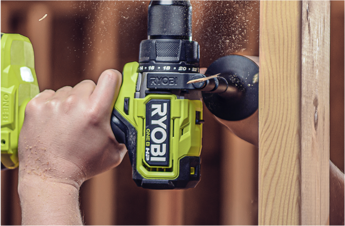 Product Features Image for 18V ONE+ HP Brushless 1/2" Hammer Drill.