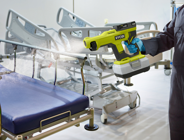 Product Features Image for 18V ONE+ Handheld Electrostatic Sprayer Kit.