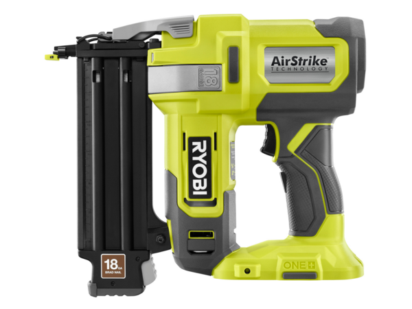 Product Features Image for 18V ONE+ AIRSTRIKE 18GA BRAD NAILER.