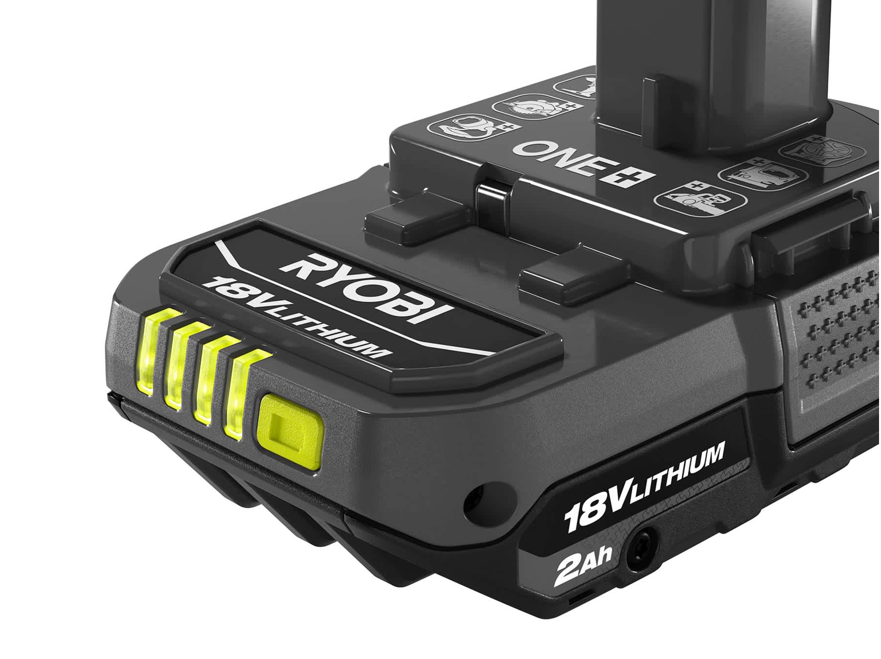 Product Features Image for 18V ONE+ 4AH LITHIUM-ION BATTERY (2-PACK) WITH CHARGER KIT.