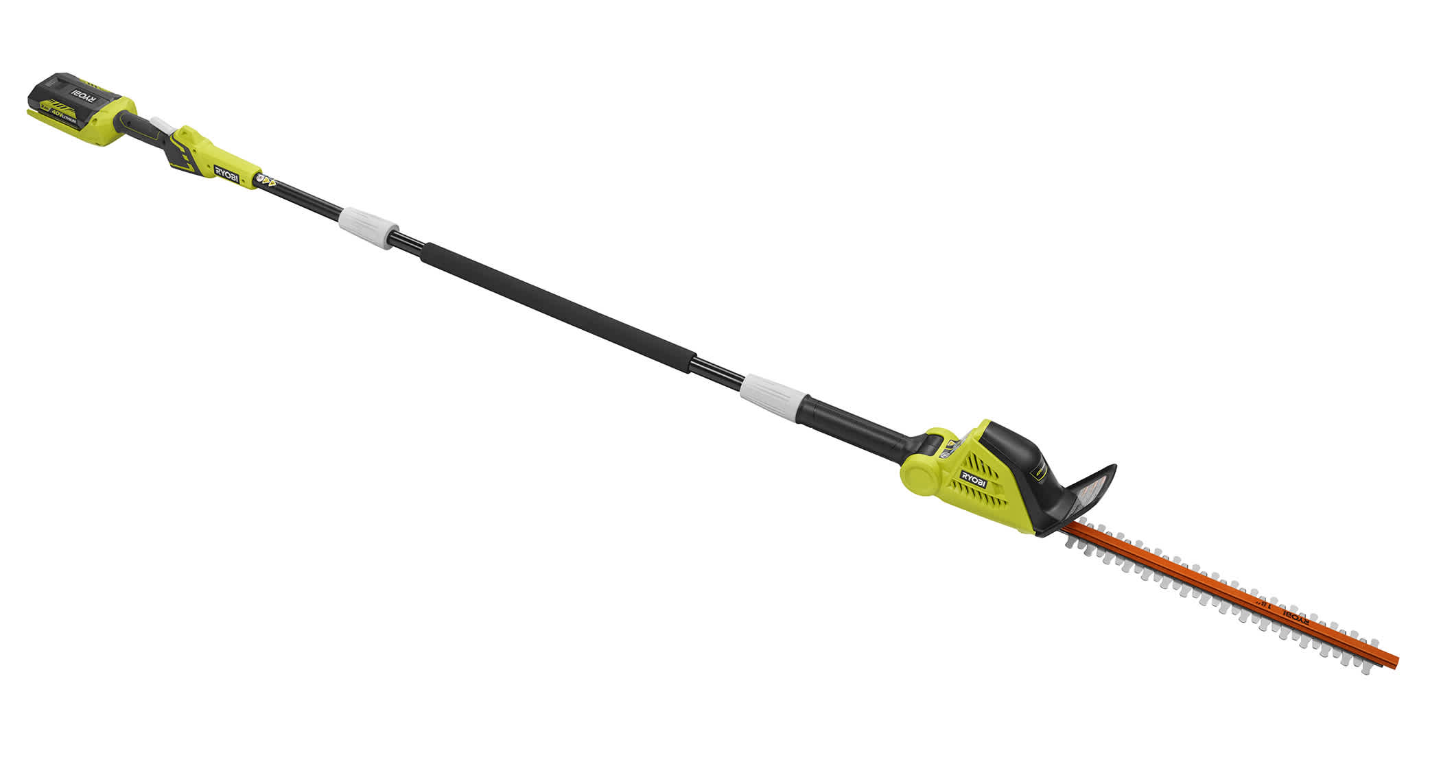 Feature Image for 40V 18" CORDLESS POLE HEDGE TRIMMER KIT.