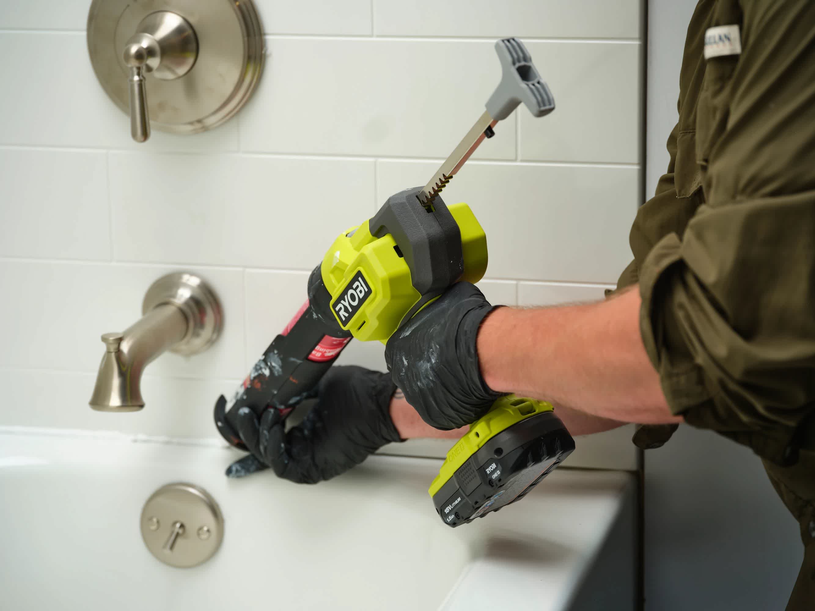 Product Features Image for 18V ONE+ 10 OZ. CAULK AND ADHESIVE GUN.