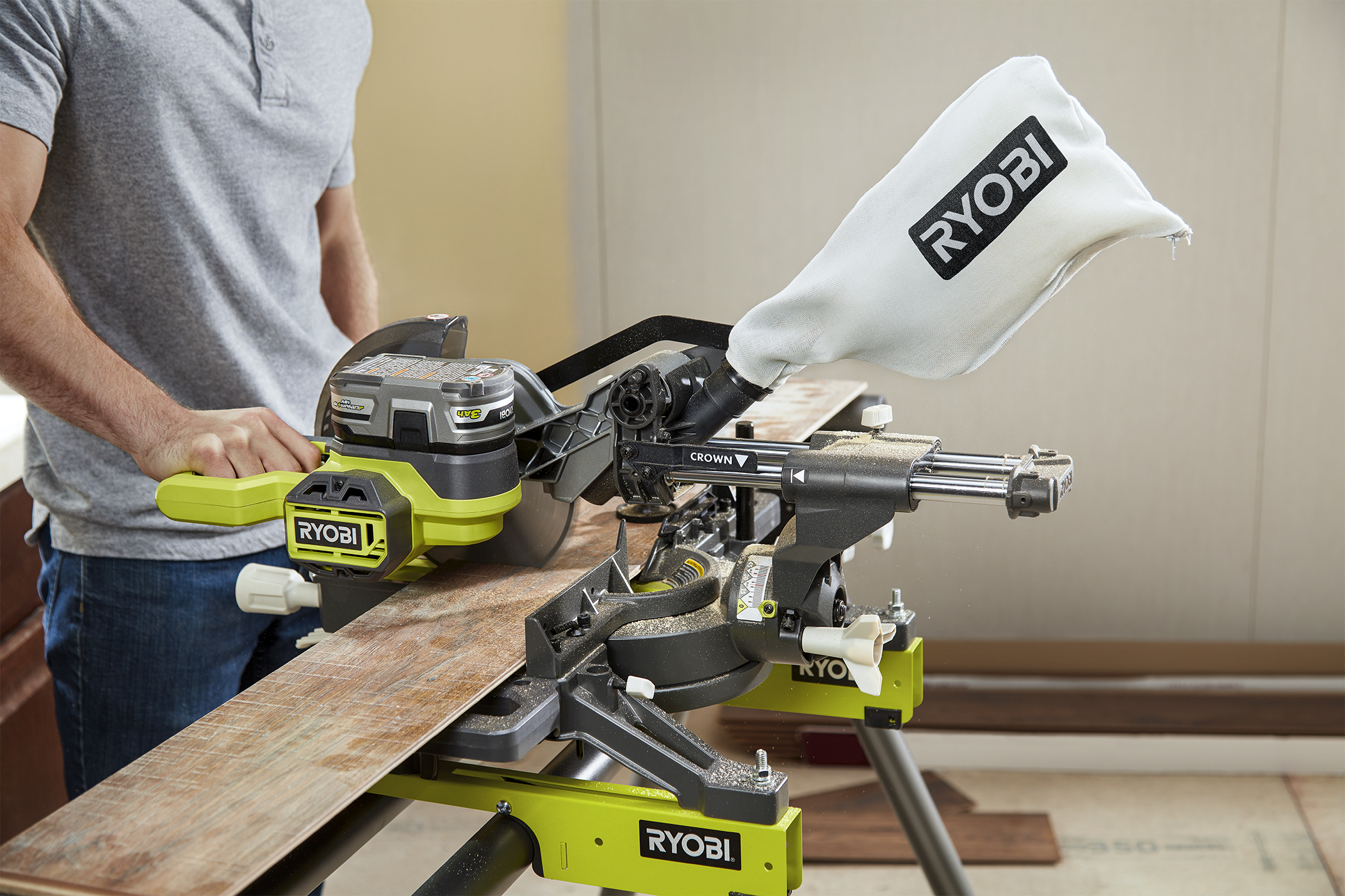 Blue ryobi deals miter saw