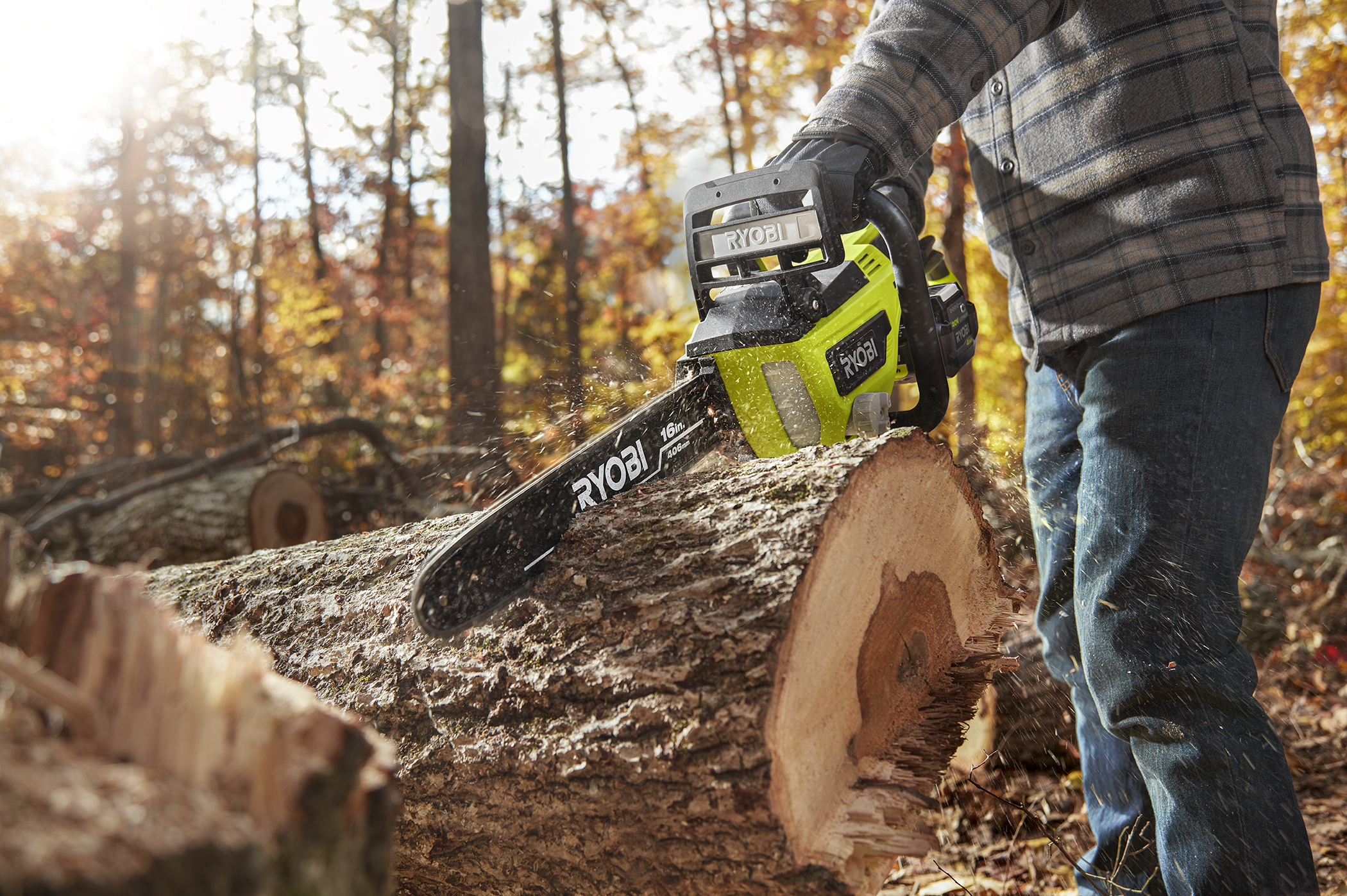 Ryobi chainsaw deals 40cc petrol 16in