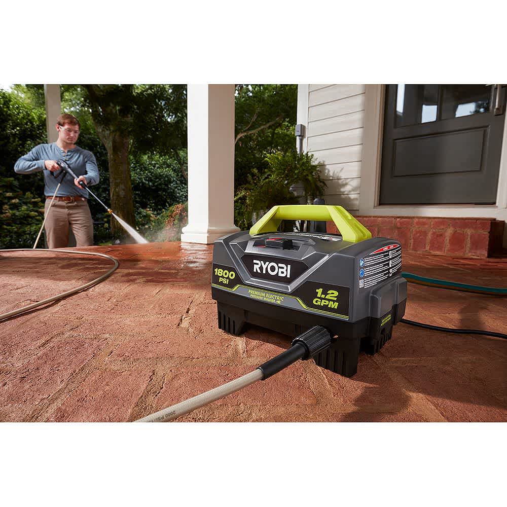 Feature Image for RYOBI 1,800 PSI 1.2 GPM Electric Pressure Washer.