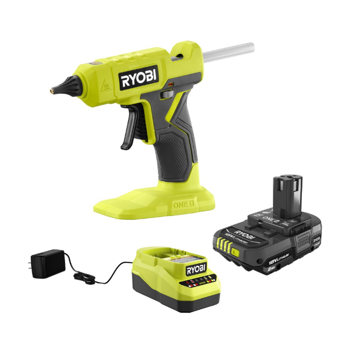 18V ONE+ Lithium-Ion Cordless Glue Gun Kit with 2.0 Ah Battery and Charger