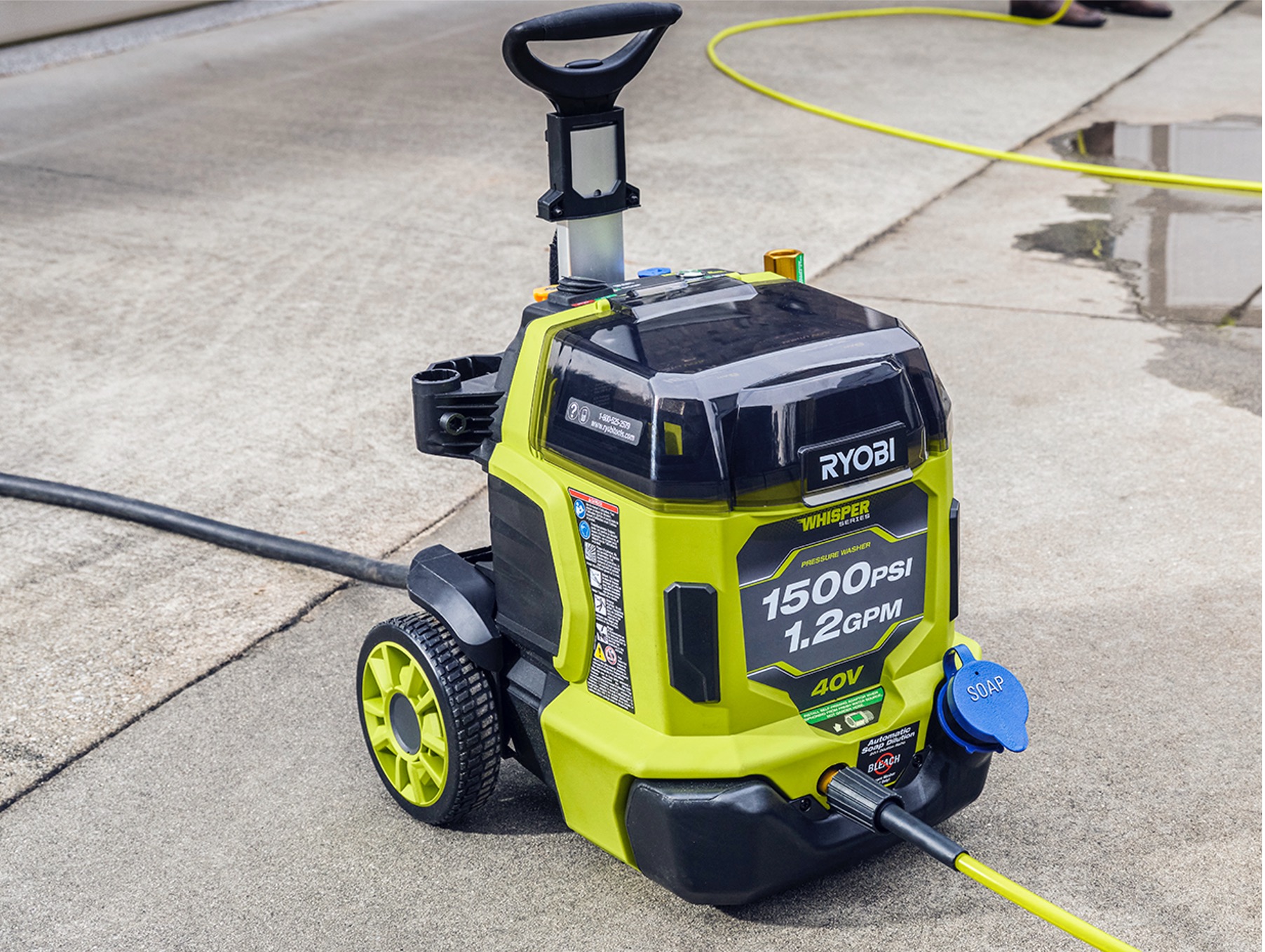 Product Features Image for 40V HP BRUSHLESS WHISPER SERIES 1500 PSI 1.2 GPM PRESSURE WASHER KIT.