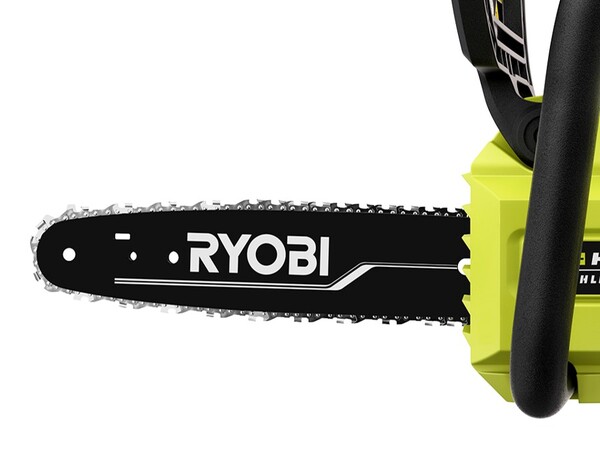 Product Features Image for 18V ONE+ HP 10" Brushless Chainsaw with 4Ah Battery and Charger.