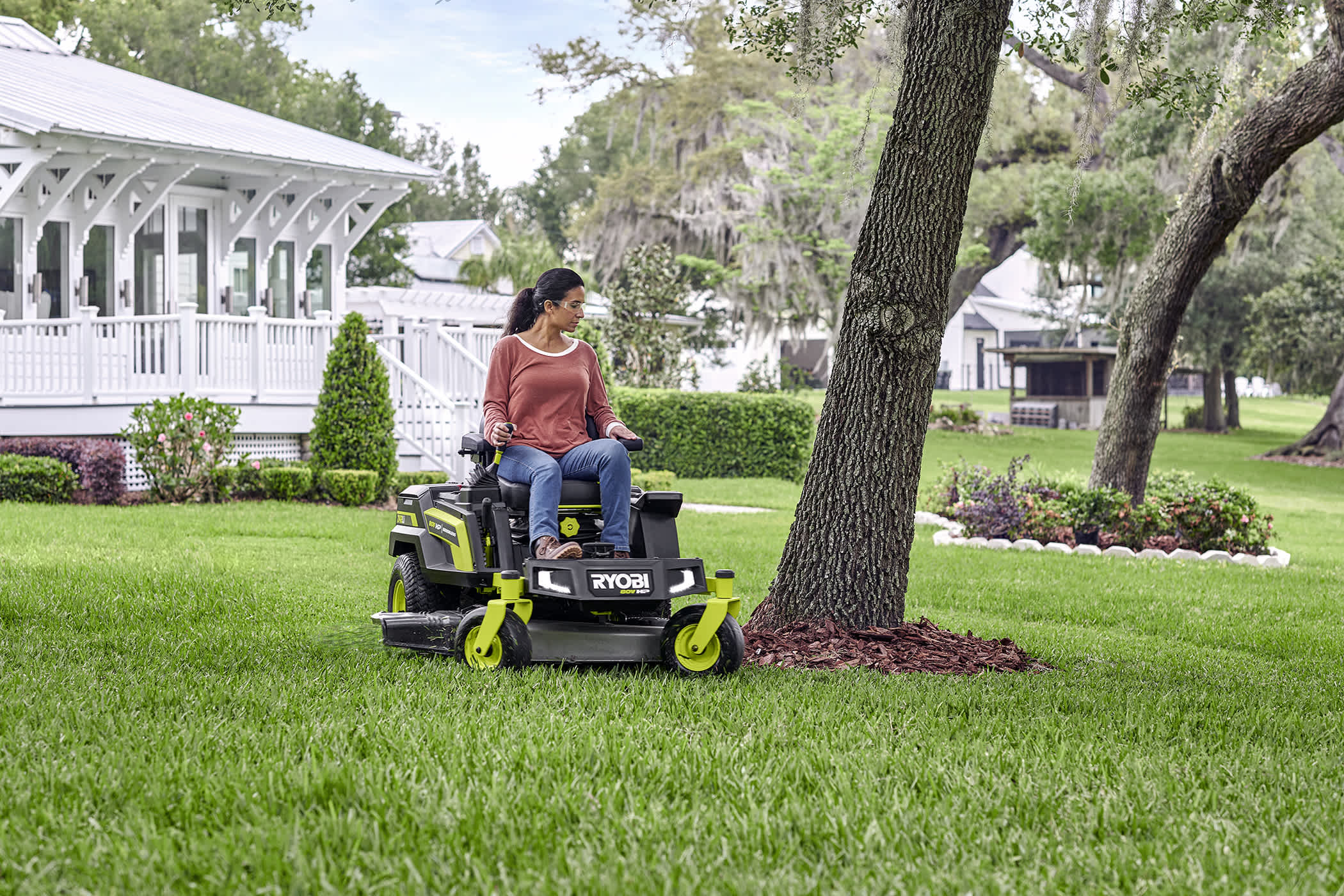 Product Features Image for 80V HP BRUSHLESS 42" LITHIUM ELECTRIC ZERO TURN RIDING MOWER.