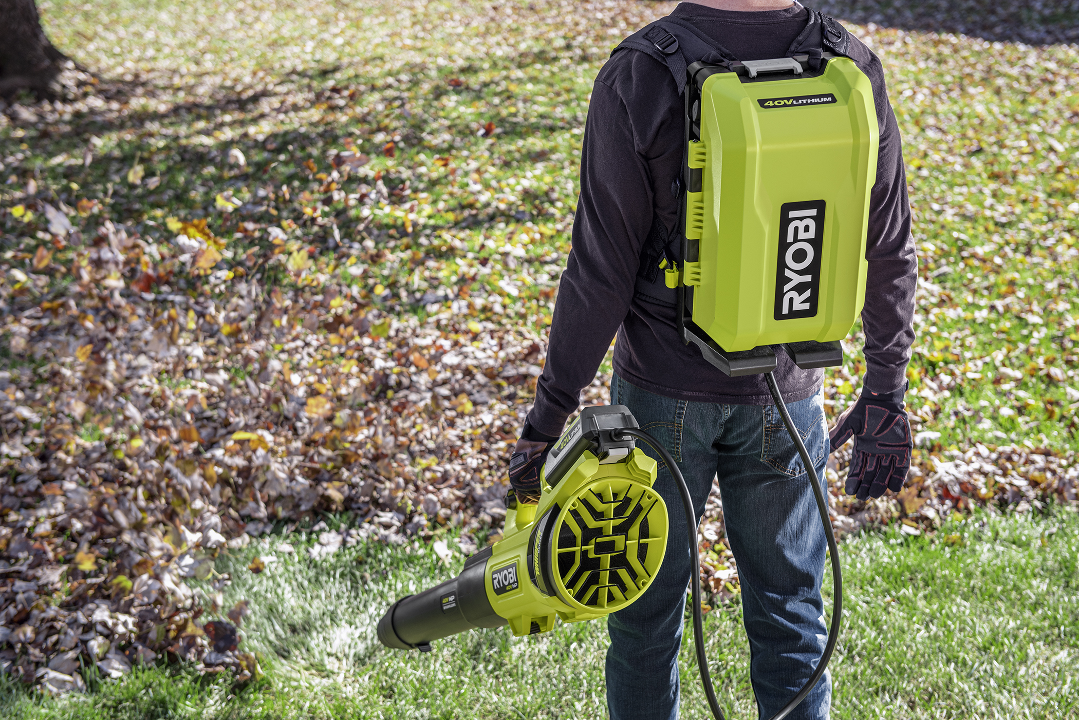 Ryobi backpack blower deals electric