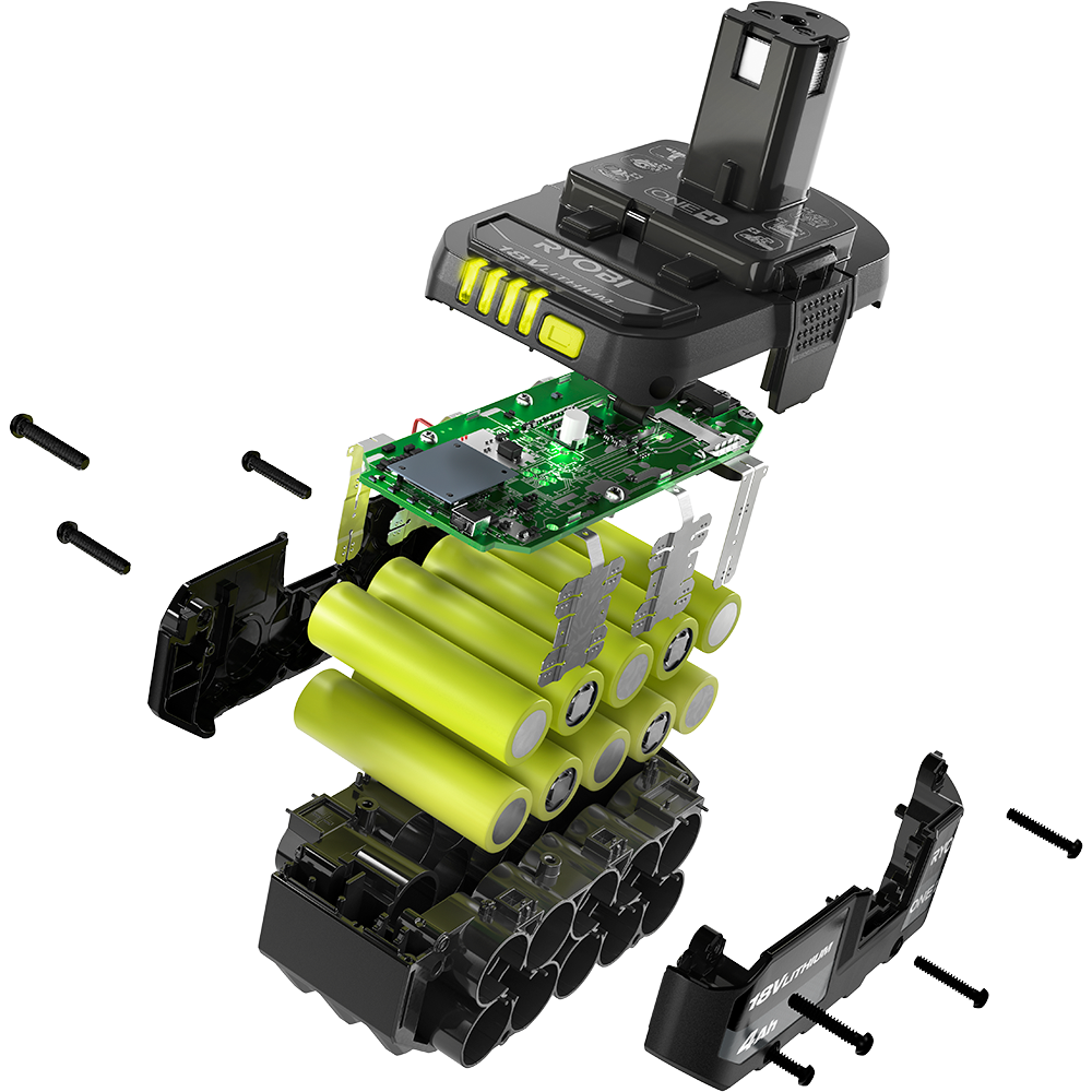Product Features Image for 18V ONE+ 4AH LITHIUM-ION BATTERY (2-PACK) WITH CHARGER KIT.