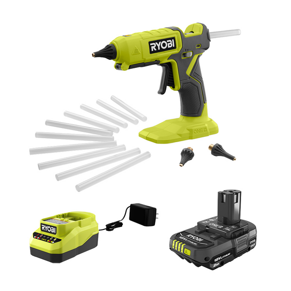 18V ONE+ Cordless Dual Temperature Glue Gun Kit with 2.0 Ah Battery and 18V Lithium-Ion Charger