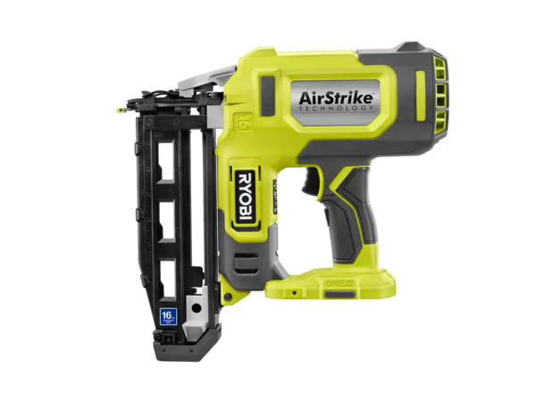 Product Features Image for 18V ONE+ AIRSTRIKE 16GA STRAIGHT FINISH NAILER.