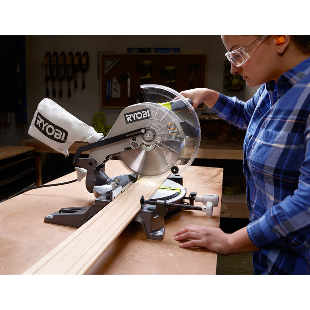 Product Features Image for 10 in. Compound Mitre Saw with LED.