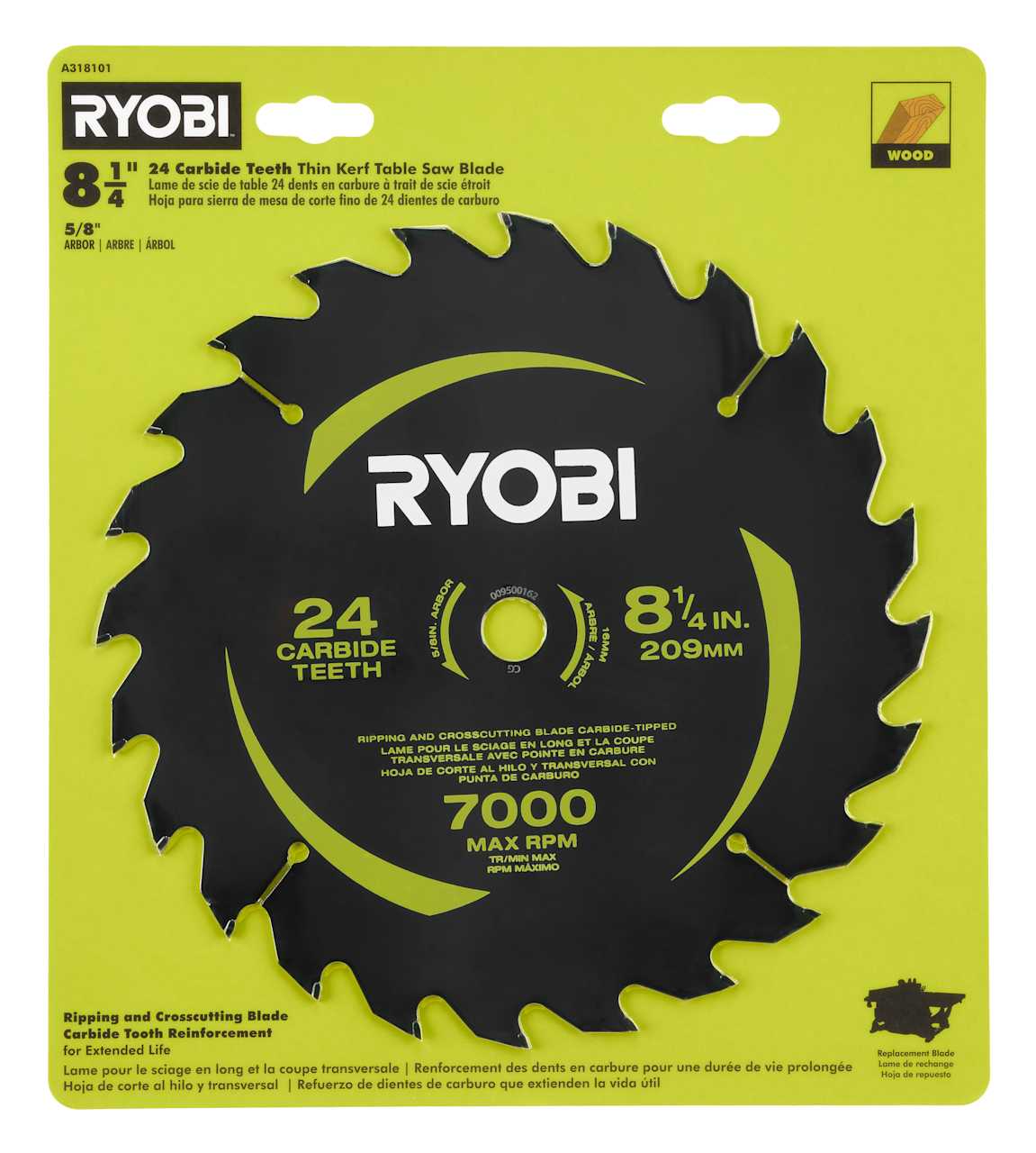 Feature Image for 8-1/4-inch 24 Teeth Carbide Thin Kerf Table Saw Blade.