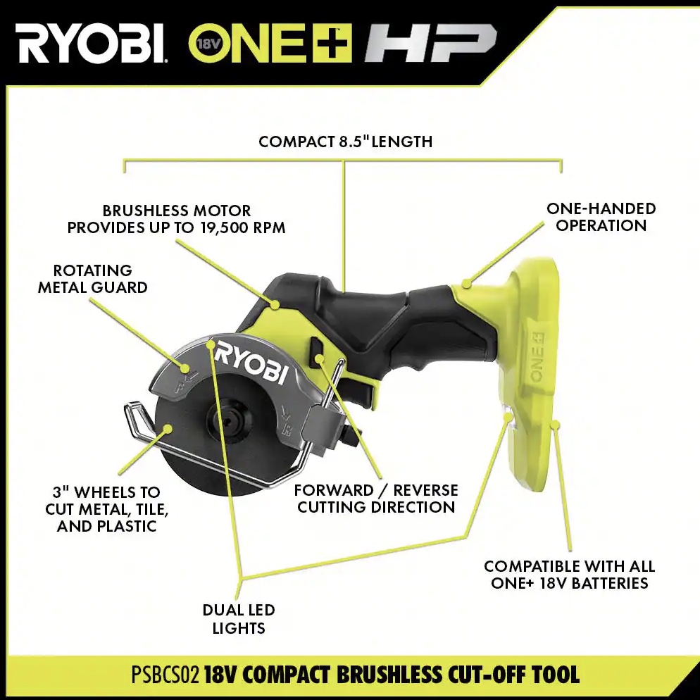 18V ONE+ HP Compact Brushless 3/8” Right Angle - RYOBI Tools
