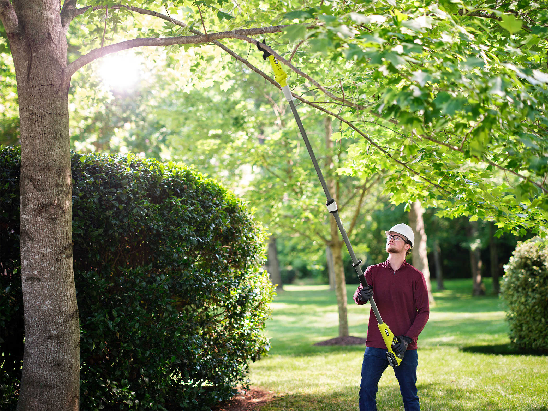 Product Features Image for 18V ONE+ Lithium-Ion Cordless Pole Lopper Kit.