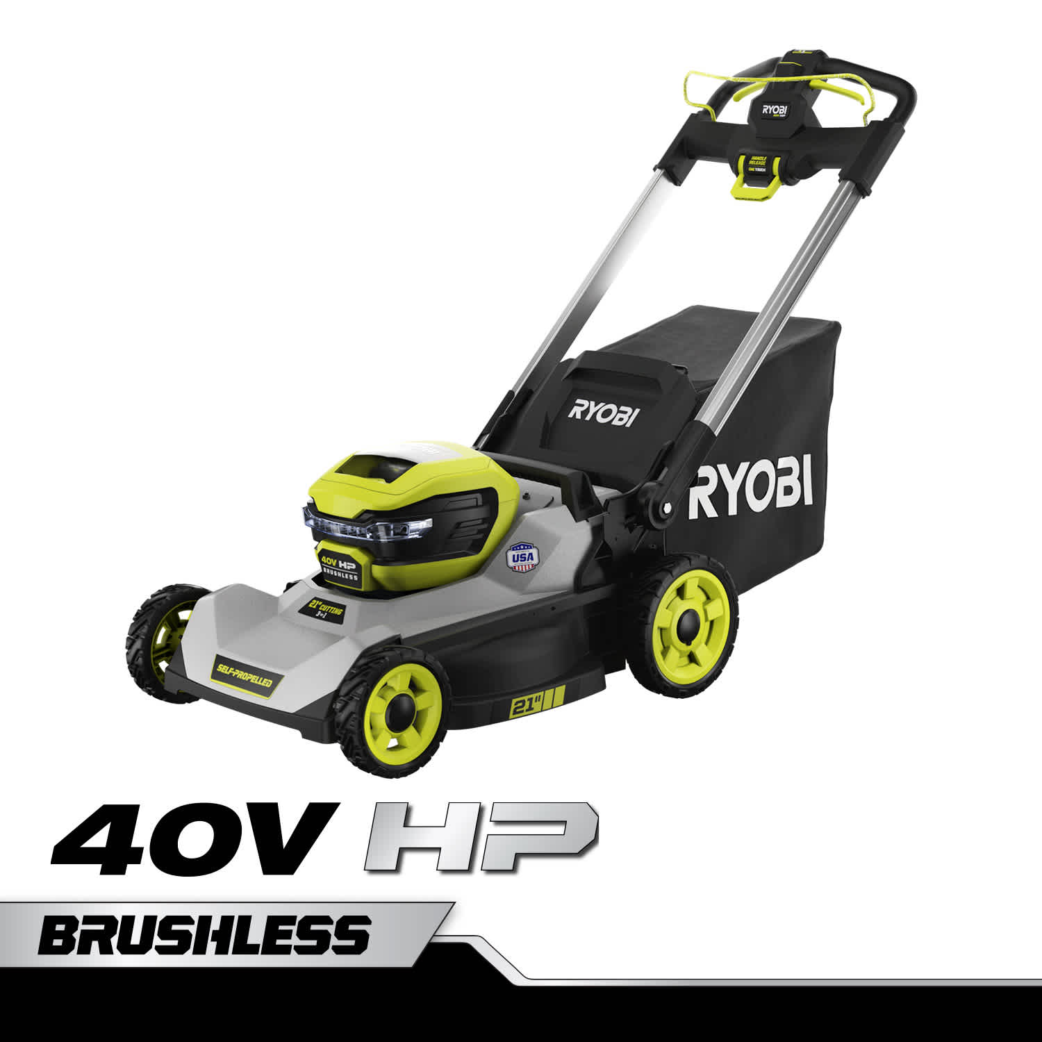 Feature Image for 40V HP BRUSHLESS 21" SELF-PROPELLED LAWN MOWER KIT.