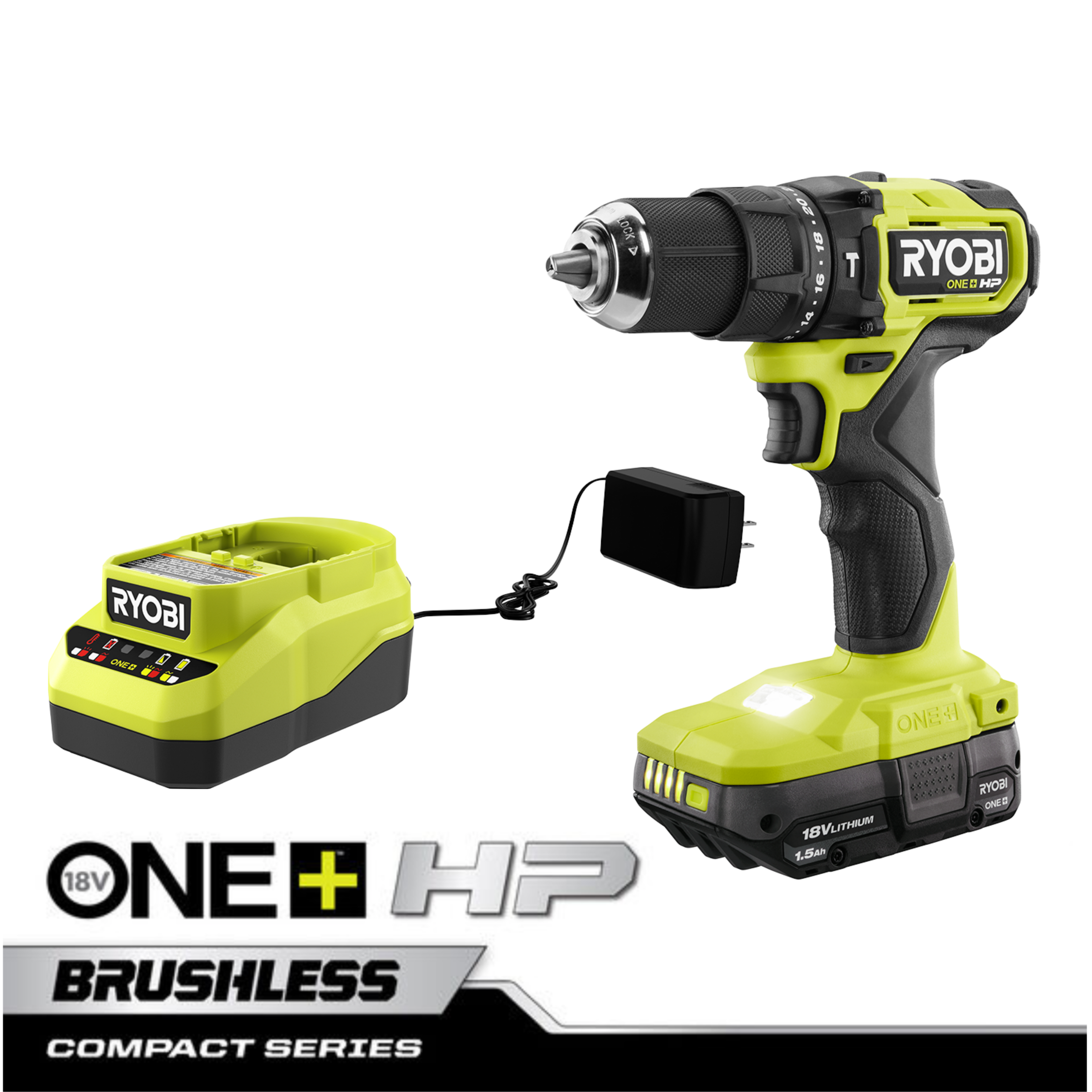 Feature Image for 18V ONE+ HP COMPACT BRUSHLESS 1/2" HAMMER DRILL KIT.