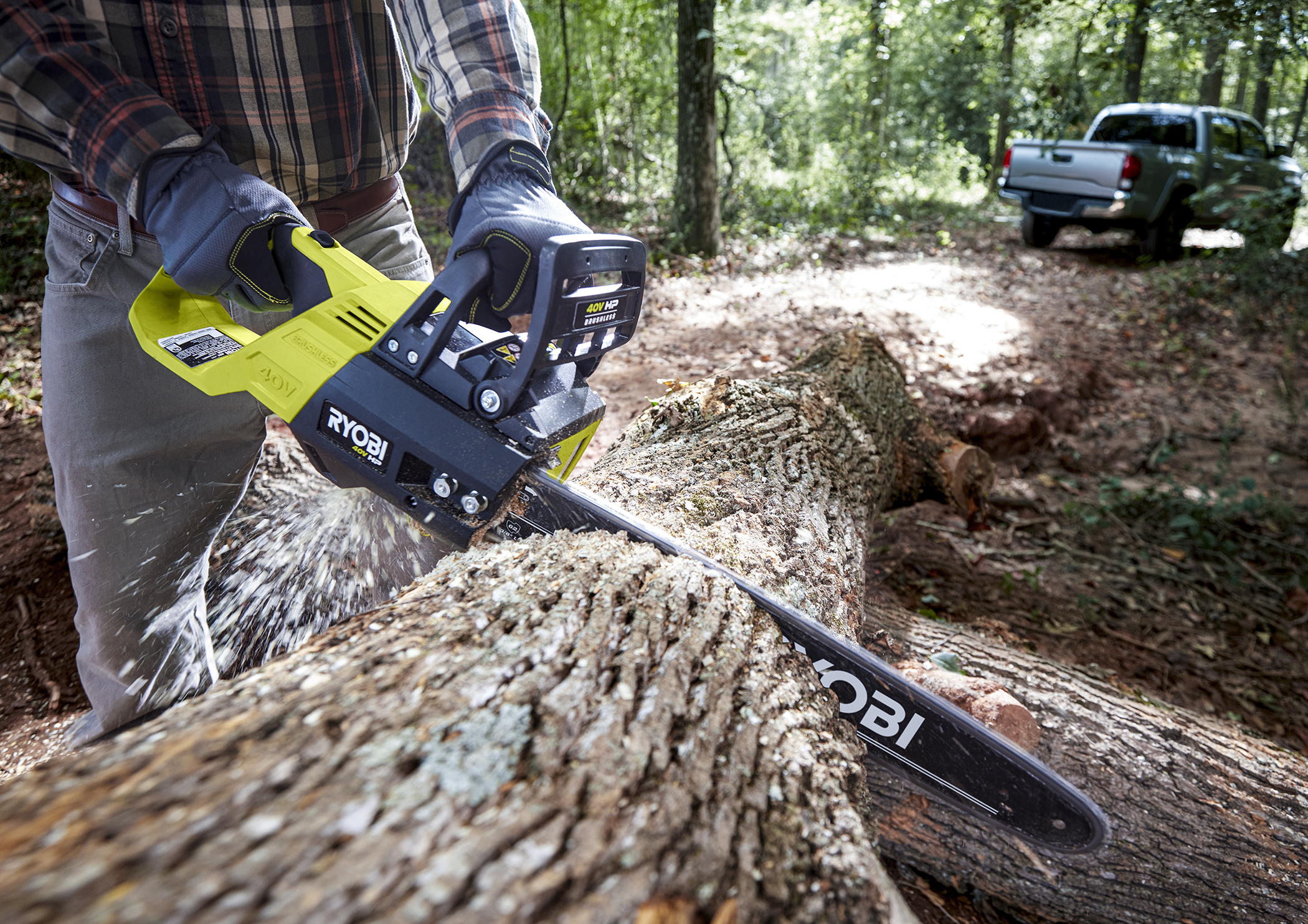 Ryobi 40 deals volt battery chainsaw