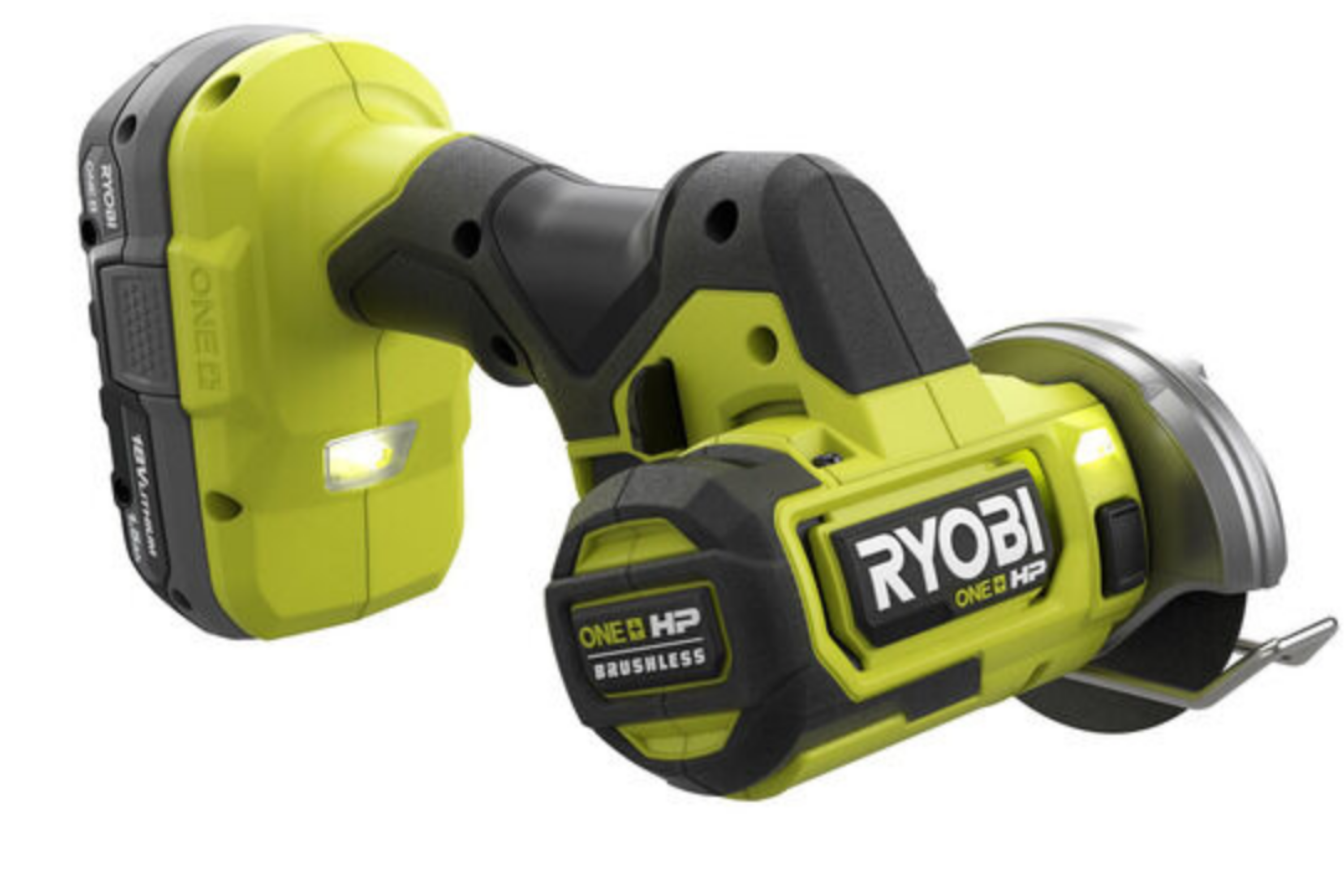 Product Features Image for 18V ONE+ HP BRUSHLESS CORDLESS COMPACT 3" CUT-OFF TOOL KIT.