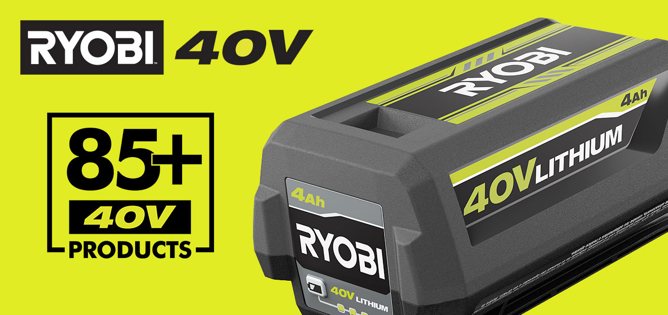 Powers 85+ Tools. Ryobi 40V.