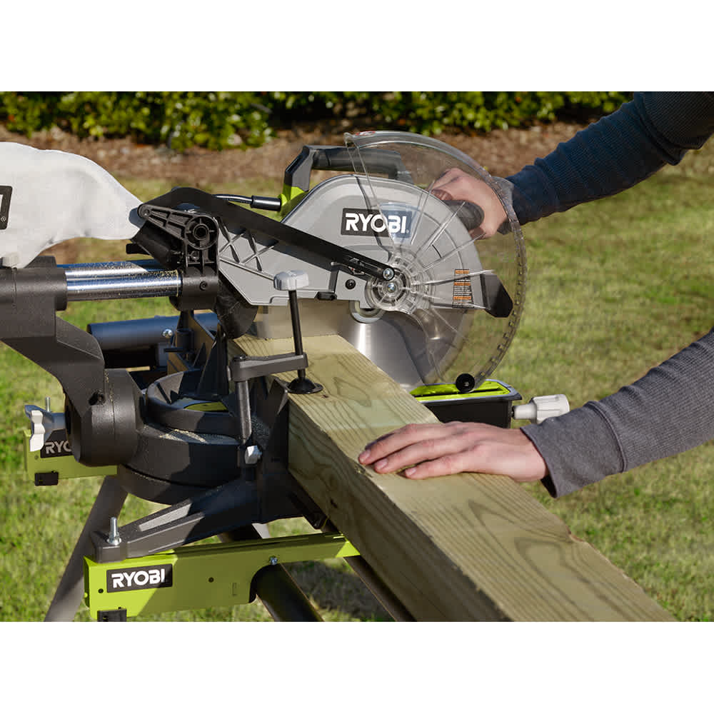 Product Features Image for 12 in. Sliding Compound Mitre saw with LED.